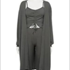 NWT Live To Be Spoiled Ribbed Knit Cinched Tank Top Oversized Cardigan 
MEDIUM